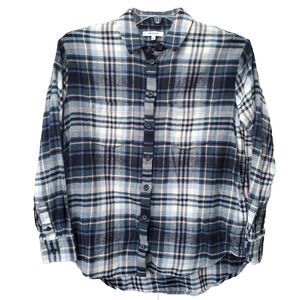 Madewell Flannel Sunday Shirt in Cronston Plaid Size Medium Soft Cozy Pockets